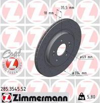 ZIMMERMANN Stabdžių diskas SPORT BRAKE DISC Z 285.3545.52