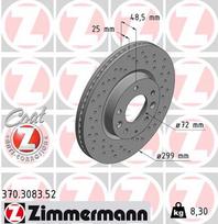 ZIMMERMANN Stabdžių diskas SPORT BRAKE DISC Z 370.3083.52
