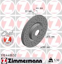 ZIMMERMANN Stabdžių diskas SPORT BRAKE DISC Z 370.4400.52