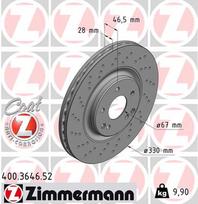 ZIMMERMANN Stabdžių diskas SPORT BRAKE DISC Z 400.3646.52