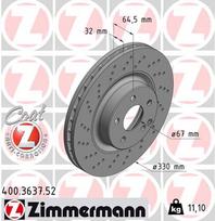 ZIMMERMANN Stabdžių diskas SPORT BRAKE DISC Z 400.3637.52