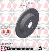 ZIMMERMANN Stabdžių diskas SPORT BRAKE DISC Z 400.3650.52