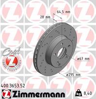 ZIMMERMANN Stabdžių diskas SPORT BRAKE DISC Z 400.3653.52