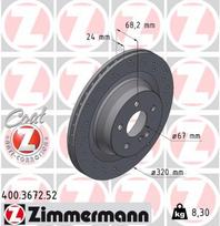 ZIMMERMANN Stabdžių diskas SPORT BRAKE DISC Z 400.3672.52