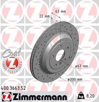 ZIMMERMANN Stabdžių diskas SPORT BRAKE DISC Z 400.3663.52