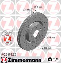 ZIMMERMANN Stabdžių diskas SPORT BRAKE DISC Z 400.3683.52