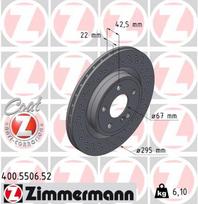 ZIMMERMANN Stabdžių diskas SPORT BRAKE DISC Z 400.5506.52