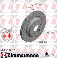 ZIMMERMANN Stabdžių diskas SPORT BRAKE DISC Z 400.5532.52