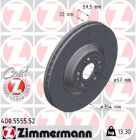 ZIMMERMANN Stabdžių diskas SPORT BRAKE DISC Z 400.5555.52