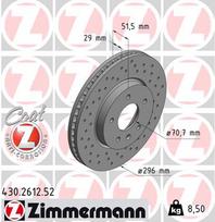 ZIMMERMANN Stabdžių diskas SPORT BRAKE DISC Z 430.2612.52