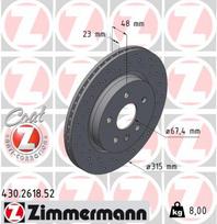 ZIMMERMANN Stabdžių diskas SPORT BRAKE DISC Z 430.2618.52