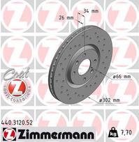 ZIMMERMANN Stabdžių diskas SPORT BRAKE DISC Z 440.3120.52