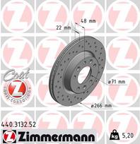ZIMMERMANN Stabdžių diskas SPORT BRAKE DISC Z 440.3132.52