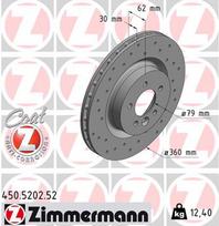 ZIMMERMANN Stabdžių diskas SPORT BRAKE DISC Z 450.5202.52