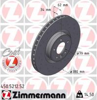 ZIMMERMANN Stabdžių diskas SPORT BRAKE DISC Z 450.5212.52