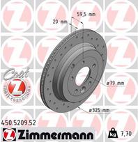 ZIMMERMANN Stabdžių diskas SPORT BRAKE DISC Z 450.5209.52