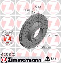 ZIMMERMANN Stabdžių diskas COAT Z 460.1520.20