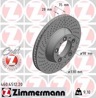 ZIMMERMANN Stabdžių diskas COAT Z 460.4512.20