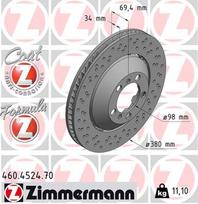 ZIMMERMANN Stabdžių diskas FORMULA Z BRAKE DISC 460.4524.70