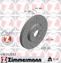 ZIMMERMANN Stabdžių diskas SPORT BRAKE DISC Z 470.2423.52
