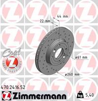ZIMMERMANN Stabdžių diskas SPORT BRAKE DISC Z 470.2416.52