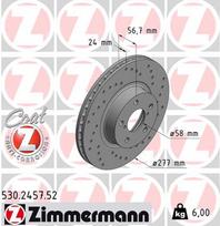 ZIMMERMANN Stabdžių diskas SPORT BRAKE DISC Z 530.2457.52