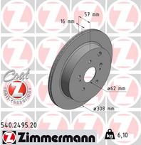 ZIMMERMANN Stabdžių diskas COAT Z 540.2495.20
