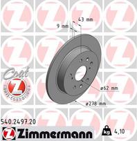 ZIMMERMANN Stabdžių diskas COAT Z 540.2497.20