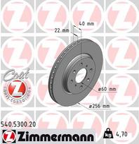 ZIMMERMANN Stabdžių diskas COAT Z 540.5300.20