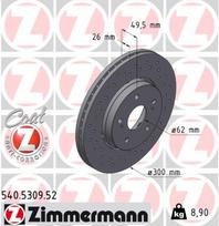 ZIMMERMANN Stabdžių diskas SPORT BRAKE DISC Z 540.5309.52