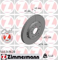 ZIMMERMANN Stabdžių diskas COAT Z 540.2496.20