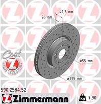 ZIMMERMANN Stabdžių diskas SPORT BRAKE DISC Z 590.2584.52