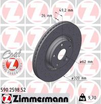ZIMMERMANN Stabdžių diskas SPORT BRAKE DISC Z 590.2598.52