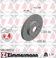 ZIMMERMANN Stabdžių diskas SPORT BRAKE DISC Z 590.2805.52