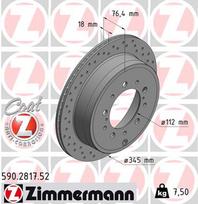 ZIMMERMANN Stabdžių diskas SPORT BRAKE DISC Z 590.2817.52