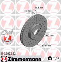 ZIMMERMANN Stabdžių diskas SPORT BRAKE DISC Z 590.2822.52
