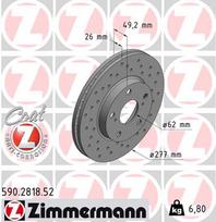 ZIMMERMANN Stabdžių diskas SPORT BRAKE DISC Z 590.2818.52