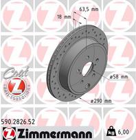 ZIMMERMANN Stabdžių diskas SPORT BRAKE DISC Z 590.2826.52