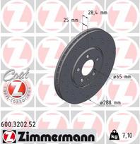 ZIMMERMANN Stabdžių diskas SPORT BRAKE DISC Z 600.3202.52