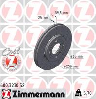 ZIMMERMANN Stabdžių diskas SPORT BRAKE DISC Z 600.3230.52