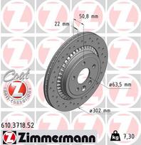 ZIMMERMANN Stabdžių diskas SPORT BRAKE DISC Z 610.3718.52