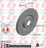 ZIMMERMANN Stabdžių diskas SPORT BRAKE DISC Z 610.3726.52