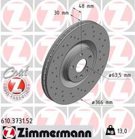 ZIMMERMANN Stabdžių diskas SPORT BRAKE DISC Z 610.3731.52