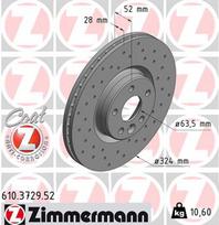 ZIMMERMANN Stabdžių diskas SPORT BRAKE DISC Z 610.3729.52