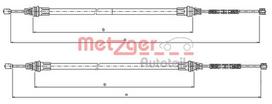 METZGER AUTOTEILE Rankinio stabdžio trosas 10.9336