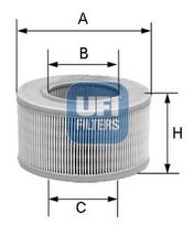 UFI Oro filtras Air cleaner 30.923.01