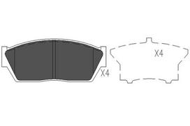 KAVO PARTS Stabdžių kaladėlių komplektas Brake pad set KBP-2017