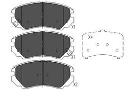 KAVO PARTS Stabdžių kaladėlių komplektas Brake pad set KBP-3008