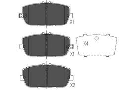 KAVO PARTS Stabdžių kaladėlių komplektas Brake pad set KBP-4551