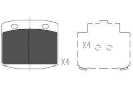 KAVO PARTS Stabdžių kaladėlių komplektas Brake pad set KBP-6570